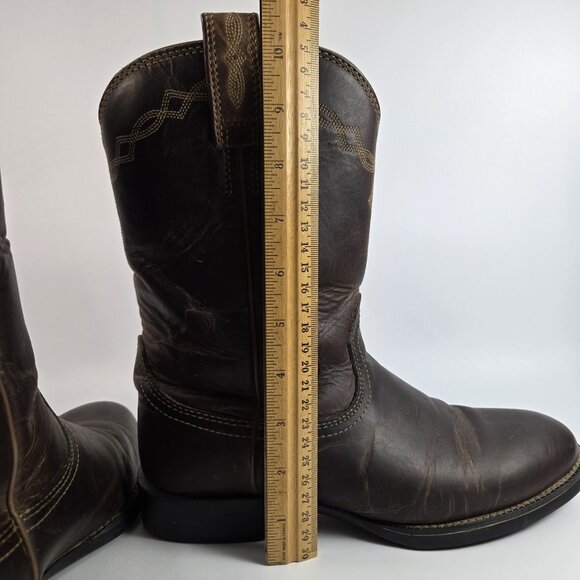 Ariat ATS Womens Western Boots Size 7.5 B Leather Cowboy Riding Classic - Picture 9 of 16